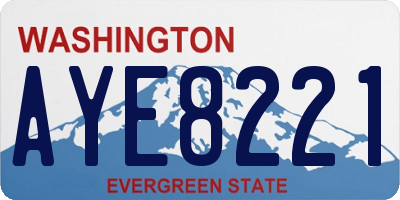 WA license plate AYE8221