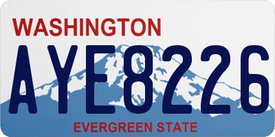 WA license plate AYE8226