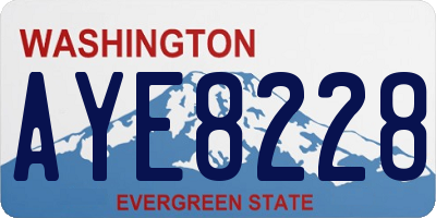 WA license plate AYE8228