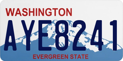 WA license plate AYE8241