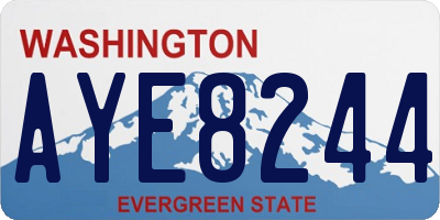 WA license plate AYE8244