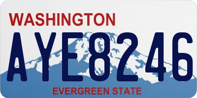 WA license plate AYE8246