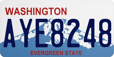 WA license plate AYE8248
