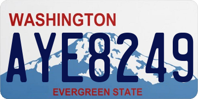 WA license plate AYE8249