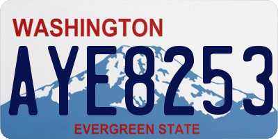 WA license plate AYE8253