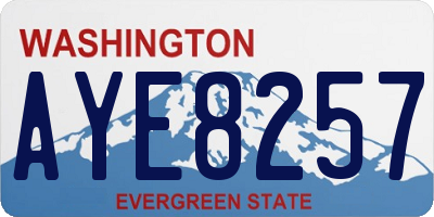 WA license plate AYE8257