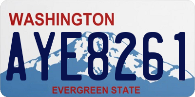 WA license plate AYE8261