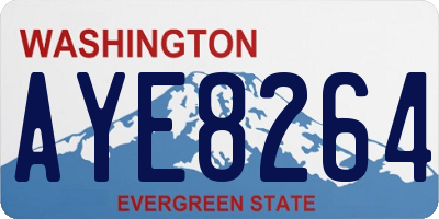 WA license plate AYE8264