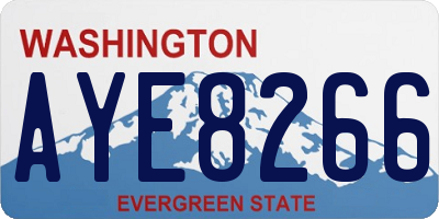 WA license plate AYE8266