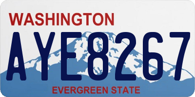 WA license plate AYE8267