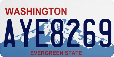 WA license plate AYE8269