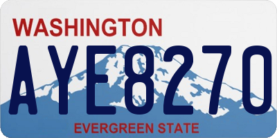 WA license plate AYE8270
