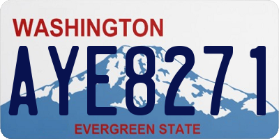 WA license plate AYE8271