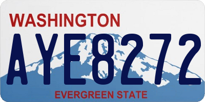 WA license plate AYE8272