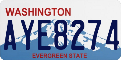 WA license plate AYE8274