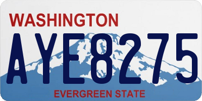 WA license plate AYE8275