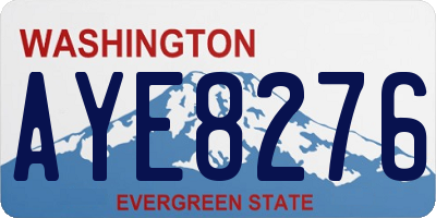 WA license plate AYE8276