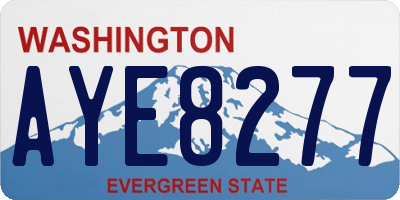 WA license plate AYE8277