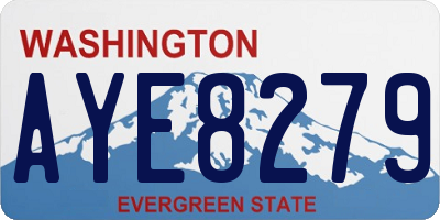 WA license plate AYE8279