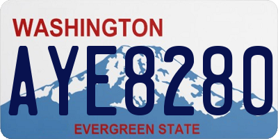 WA license plate AYE8280