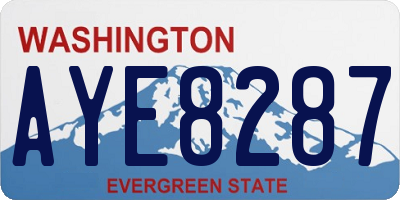 WA license plate AYE8287