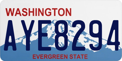 WA license plate AYE8294