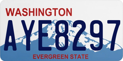 WA license plate AYE8297