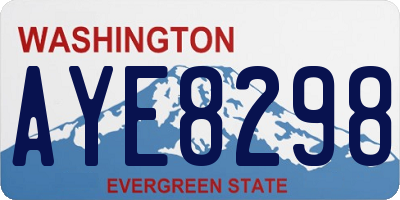 WA license plate AYE8298