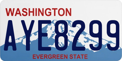 WA license plate AYE8299