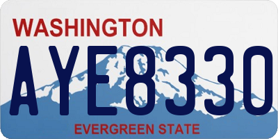 WA license plate AYE8330