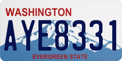 WA license plate AYE8331