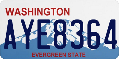 WA license plate AYE8364