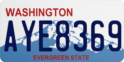 WA license plate AYE8369