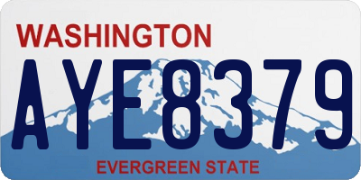 WA license plate AYE8379