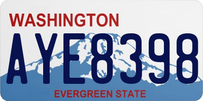 WA license plate AYE8398