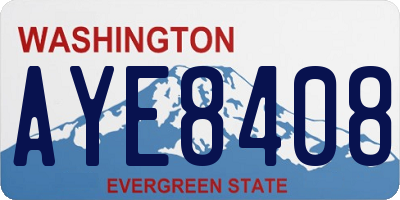 WA license plate AYE8408
