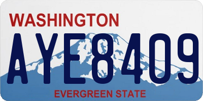 WA license plate AYE8409