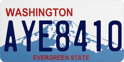 WA license plate AYE8410