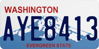 WA license plate AYE8413