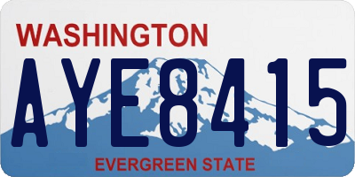 WA license plate AYE8415