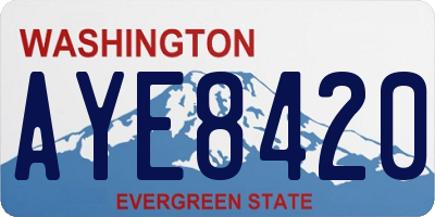 WA license plate AYE8420