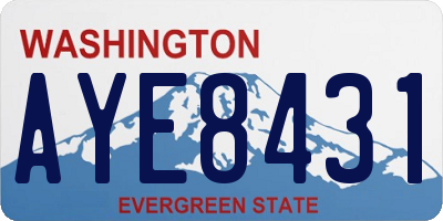 WA license plate AYE8431