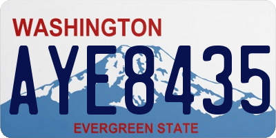 WA license plate AYE8435