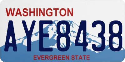 WA license plate AYE8438