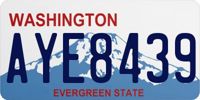 WA license plate AYE8439