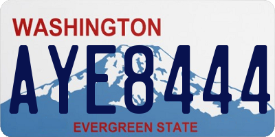 WA license plate AYE8444