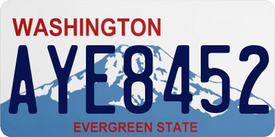 WA license plate AYE8452