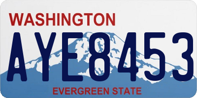 WA license plate AYE8453