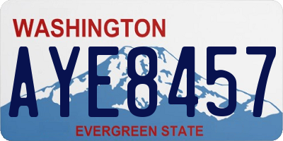 WA license plate AYE8457