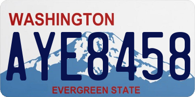 WA license plate AYE8458